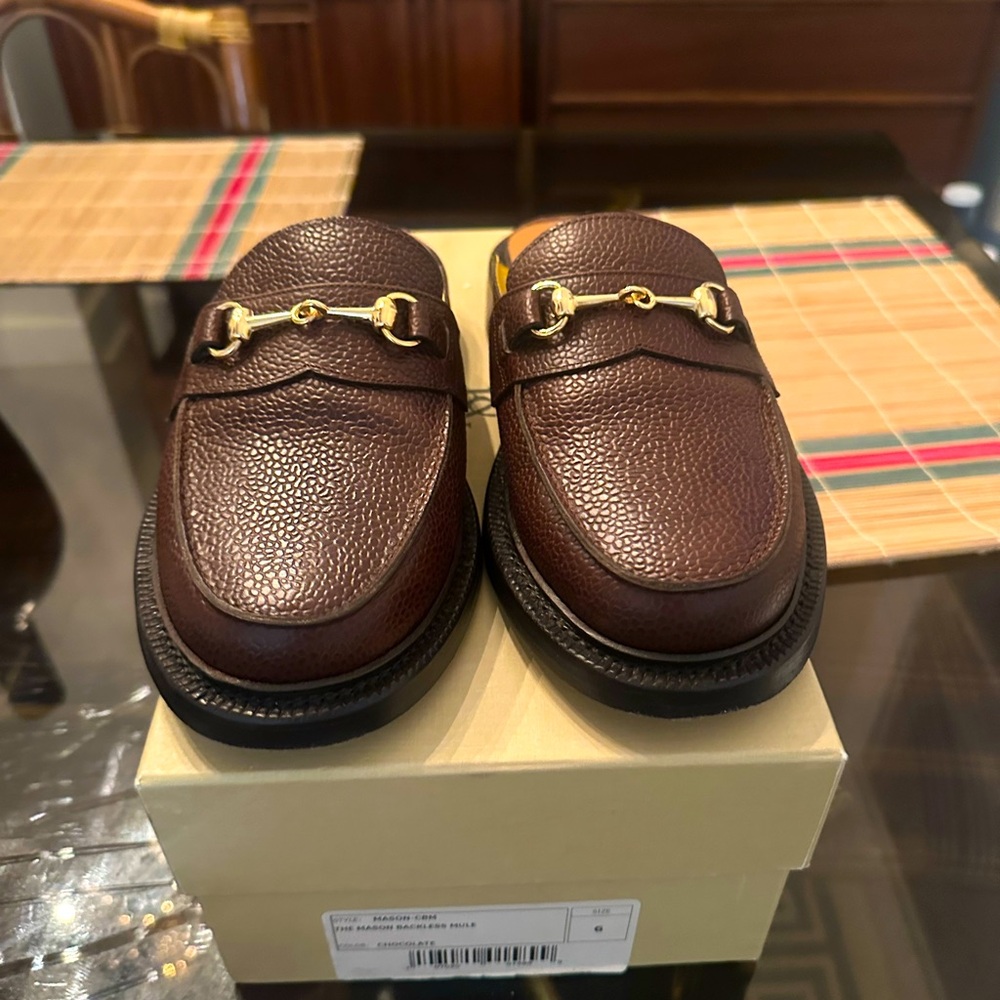 Blackstock &Webber The Mason Backless Mule, Chocolate